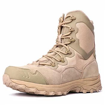 

2019 Winter Military Boots Men Fashion Army Boots Men' s Tactical Desert Combat High Top Ankle Boots Men Outdoor Work Shoes Men