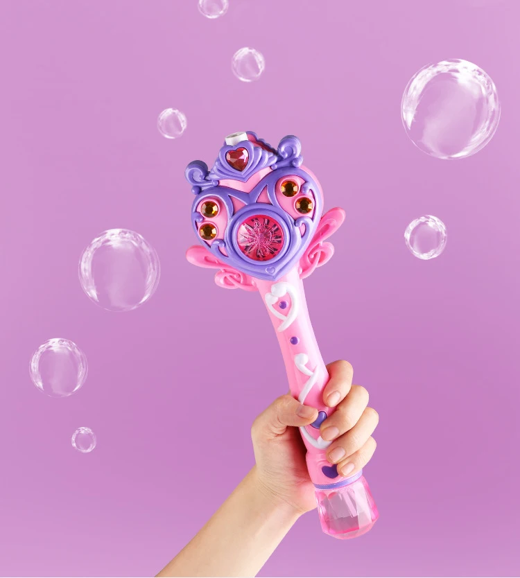 Дети волшебная палочка пистолет для мыльных пузырей игрушка воздуходувка электрические Волшебные автоматические мыльные пузырьки машина свет музыка открытый игрушка для девочки GYH
