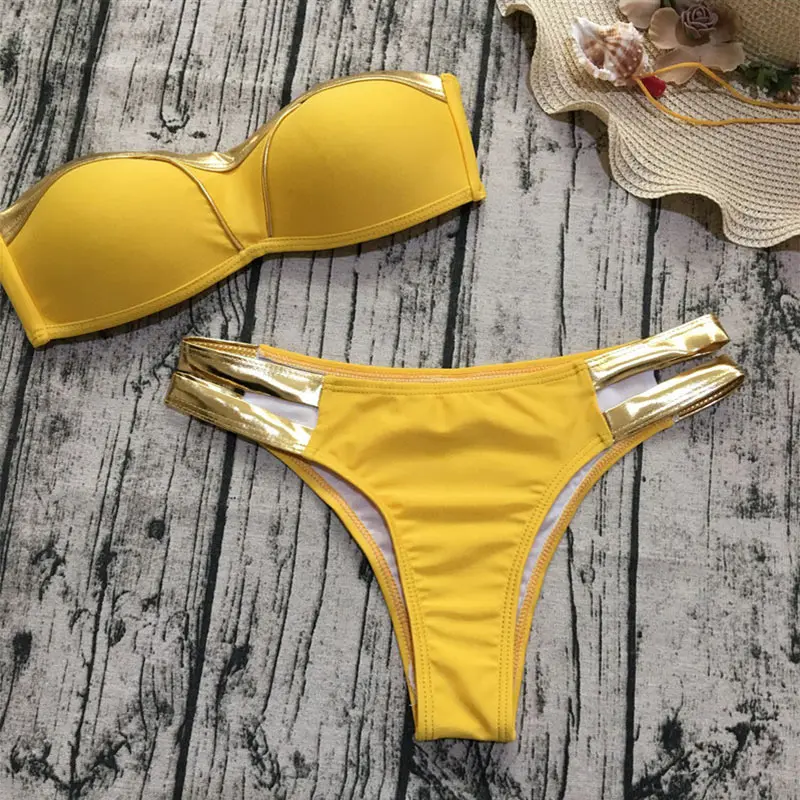 

Women Sexy Swimsuit 2 Pieces Swimwear Push Up Bikini Set Beachwear Padded Bathing Suit BHD2