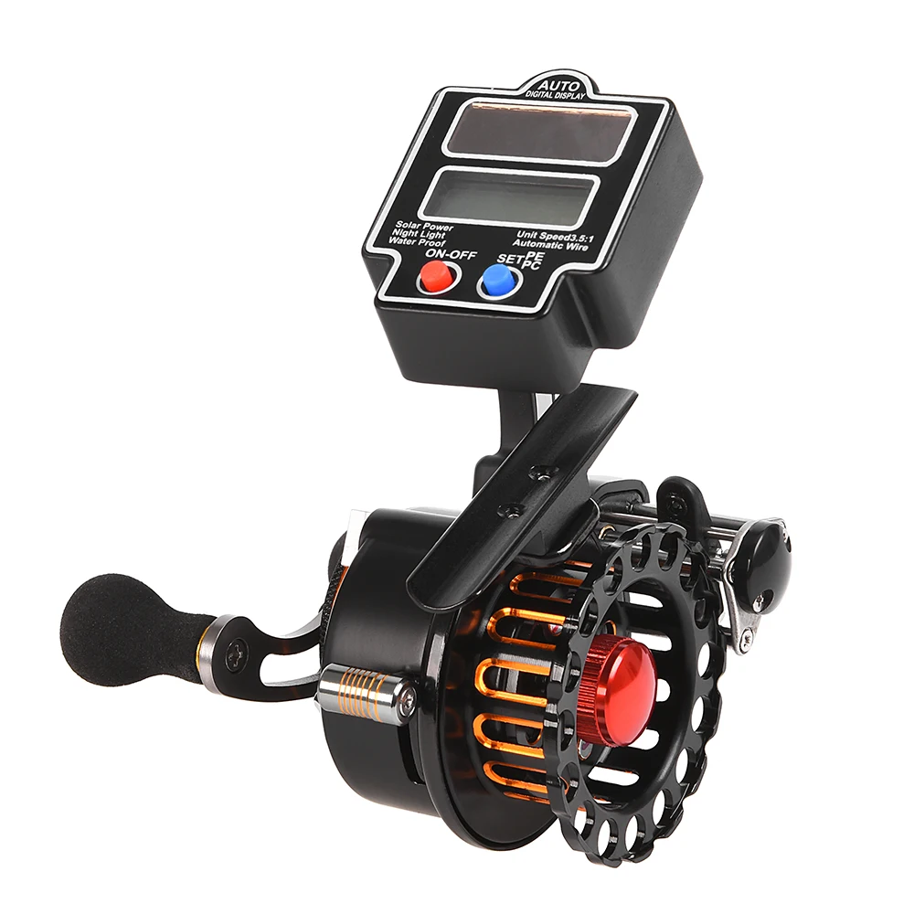 Fishing Reel with Digital Line Counter 4+1 Ball Bearings Right / Left