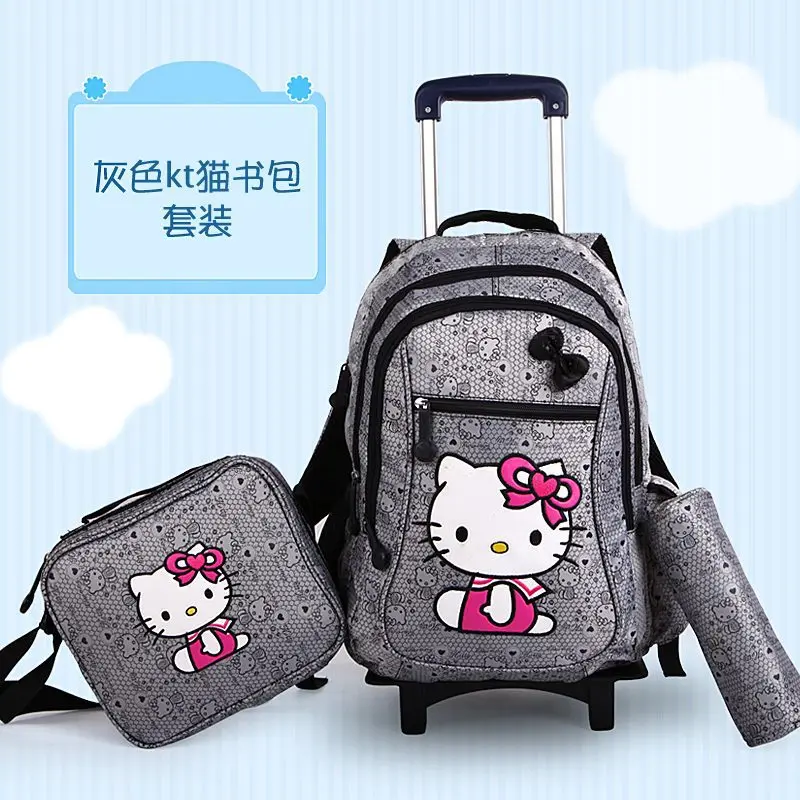 O Kitty Doraemon Trolley School Bag Set Lunch Box And Pencil O Kitty Doraemon Trolley School Bag Set Lunch Box And Pencil Children Backpacks On Wheels Rolling Bags Mochila Infantil In From Luggage