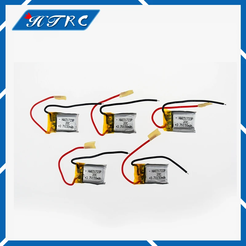 5pcs 3.7V 150mah 20C Lipo Battery For RC Syma S107 S107G S107-19 Skytech M3 Airplane Helicopter Drone battery 651723 | Игрушки и хобби