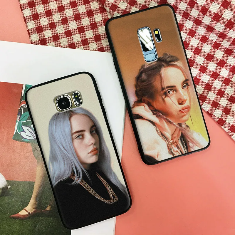 

Billie Eilish Coque Soft Silicone Phone Case Cover Shell For Samsung S7 Edge S8 S9 Plus Note 8 9