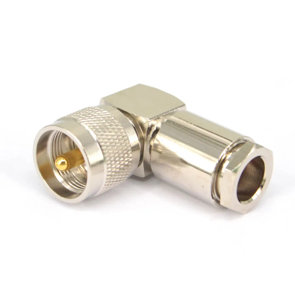 10 Pieces UHF PL259 Male Clamp Plug Right Angle RF connector for RG8