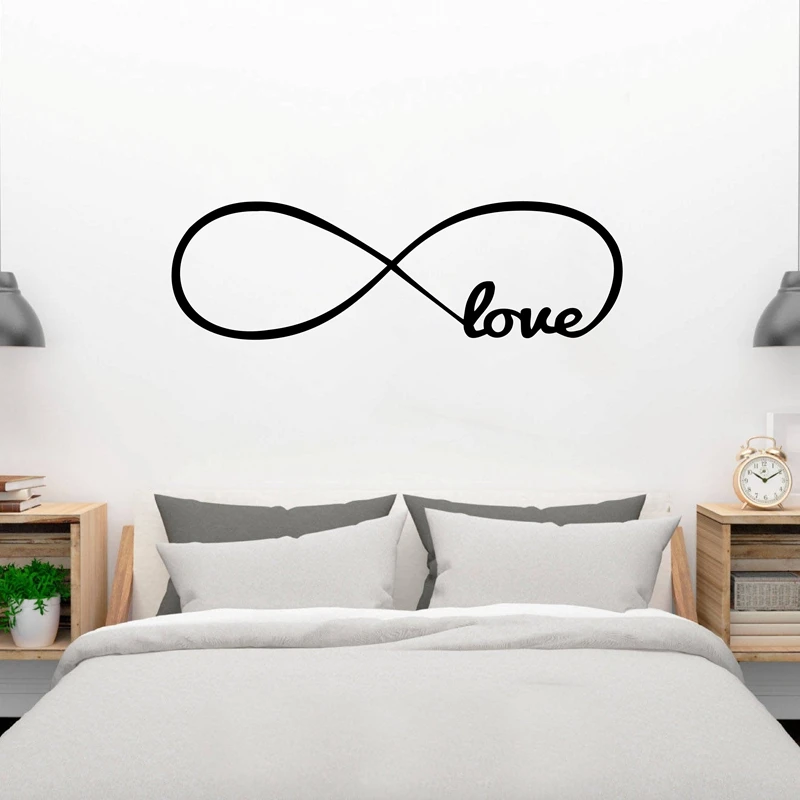 22 60cm Bedroom Wall Decals Love Stickers Decor 22 60cm Bedroom Wall Decals Love Stickers Decor Infinity Symbol Word Vinyl Art For Gifts In From Home Garden