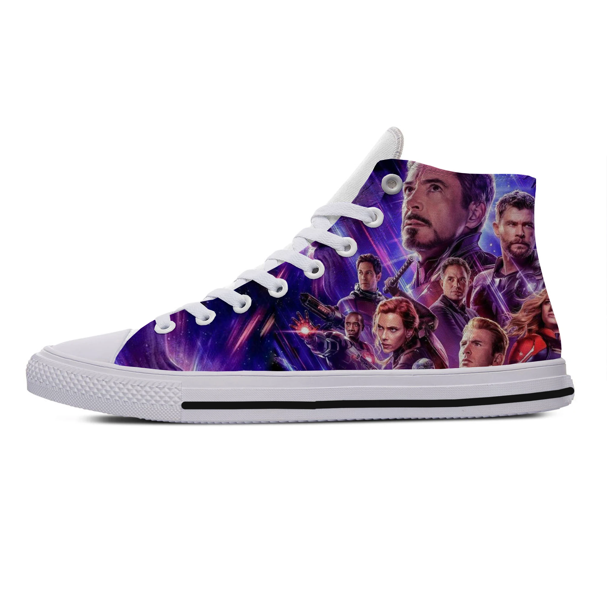 

marvel movie Avengers Endgame Breathable High Top Summer Canvas Fashion Lightweight Shoes Sneakers for Women Men