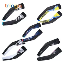 1 пара для мужчин Велоспорт бег велосипед УФ Защита от солнца запонка крышка защитный рукав велосипед спортивный принт нарукавники рукава