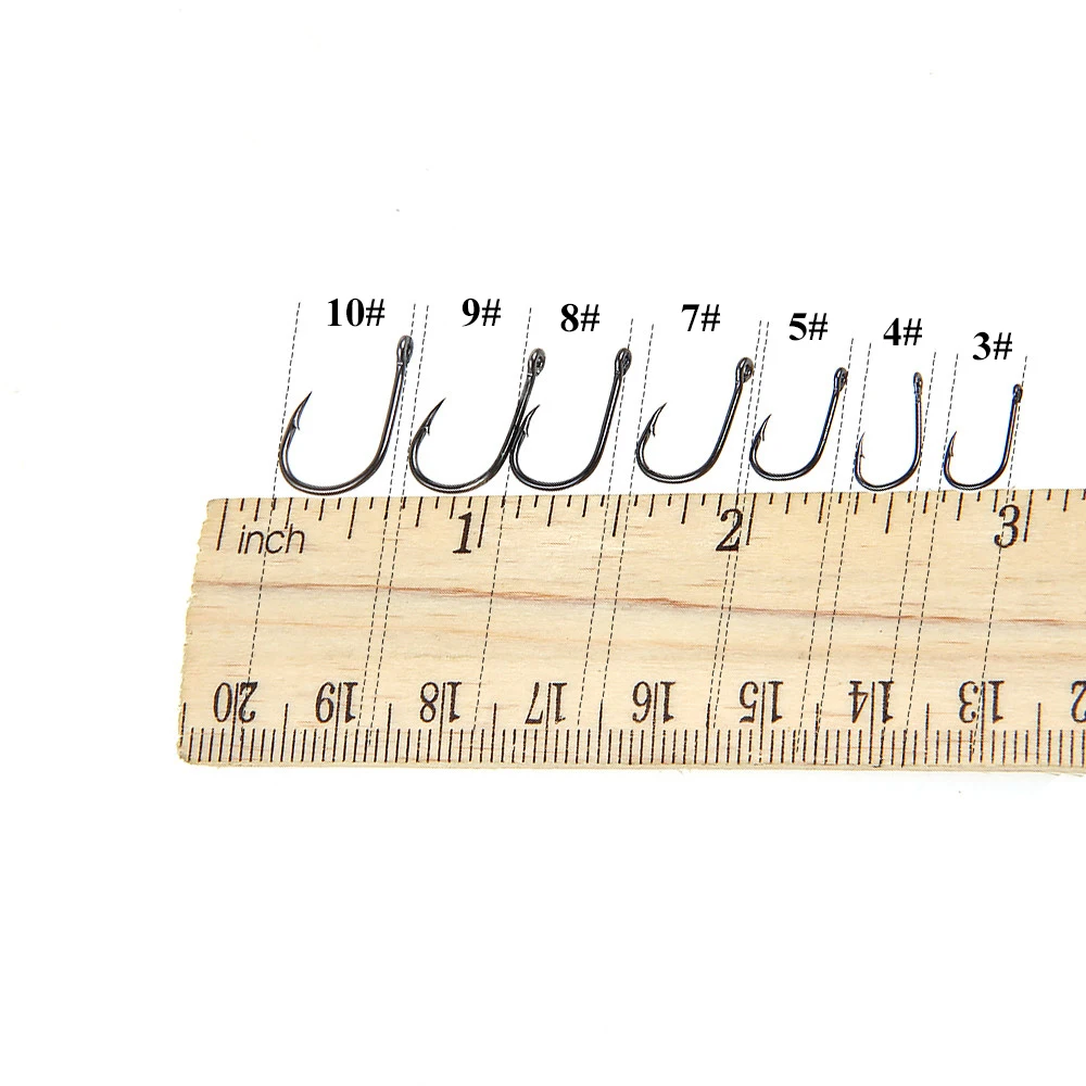 FISH KING 50-100PC/Lot High Carbon Steel Fishing Hooks Carp Fishing Barbed Hook Fishing Accessories Jig Head Peche Tackle
