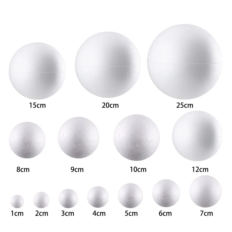 

Diameter 9-18cm Styrofoam balls, foam balls, wedding supplies, children's DIY manual material, accessories