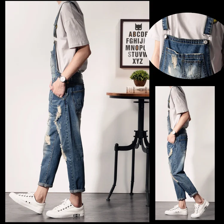 Новые мужские джинсовые комбинезоны больших размеров Большие размеры огромный джинсовый комбинезон модные карманные комбинезоны с