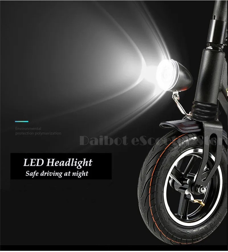 Best Daibot Electric Kick Scooter 2 Wheels Electric Scooters 36V 350W Portable 10 Inch Foldable Electric Scooter For Adult With Seat 15