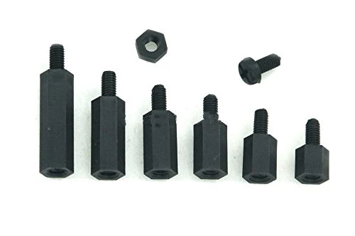 180 шт./компл. M2/2,5/M3* L+ 6 мм M-F Черный Шаг Винт пластик для печатной платы фиксированная нейлоновая крепежная прокладка классификация