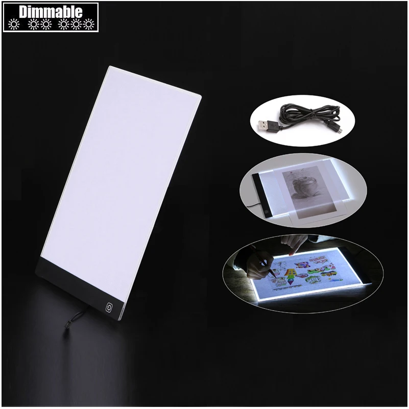 

Dimmable Ultra Thin A4 LED Light Tablet Pad Apply to EU/UK/AU/US/USB Plug Diamond Embroidery Diamond Painting Cross Stitch Kits