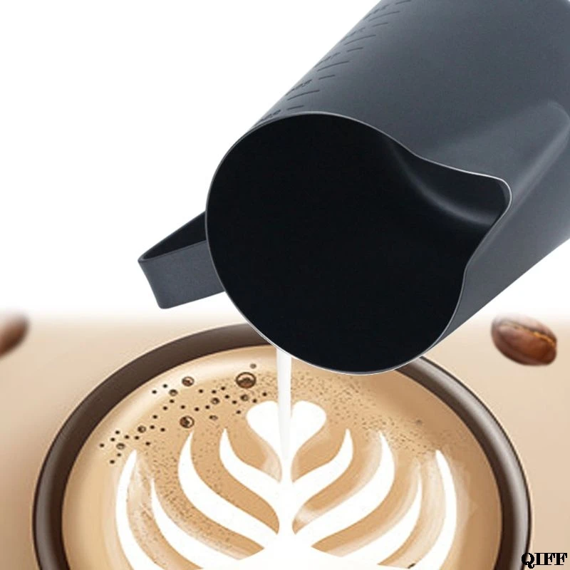 

350ml 600ml Coffee Black Matte Pitcher Stainless Steel Milk Frothing Pitcher Jug Espresso For Coffee Moka Cappuccino Latte Drink
