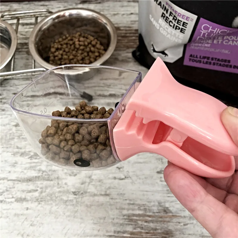 

Pet Food Spoon Measuring Cup Multifunction Bag Sealing Clip Pet Cat Dog Food Feeding Scoop Spoon