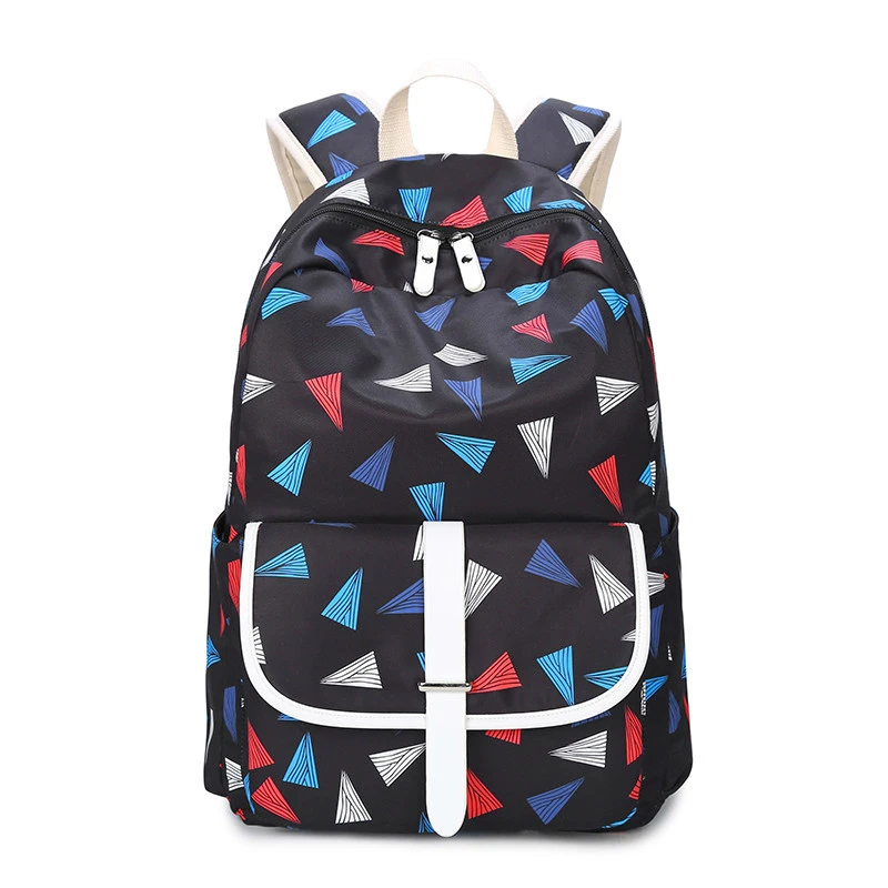 2017 New Fashion Dot Canvas Backpack Waterproof Canvas Lady Laptop Backpacks Female Casual Travel bag Bags