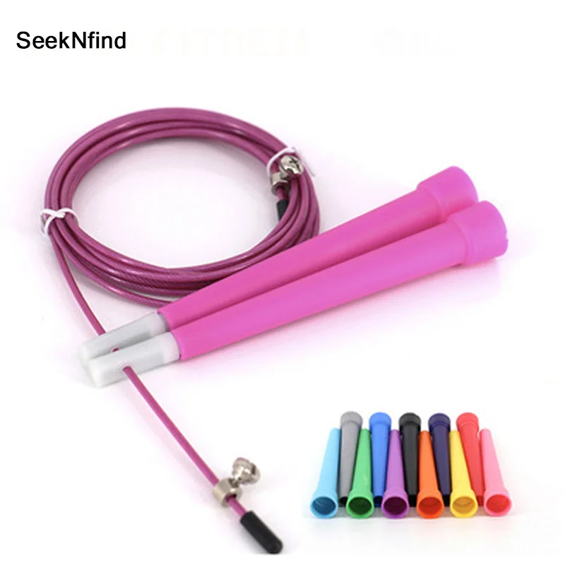 New 3m Speed Steel Wire Adjustable Jump Rope Skipping Rope Crossfit Fitness Equipment Exercise Workout StretchTraining