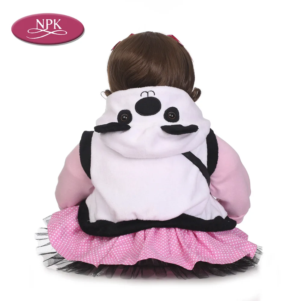 NPK 55CM Soft Silicone Reborn Baby Doll Lifelike Princess Children Play House Toys Realistic Boneca Reborn Bebe Menina Kid Gifts (5)