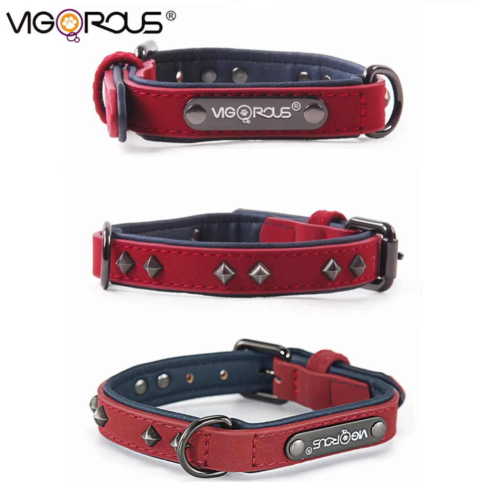 

Leather Dog Collar For Dogs Cats Puppy Adjustable Pet Collars For Small Medium Large Dogs Breakaway Dog-Collar Products YS0077