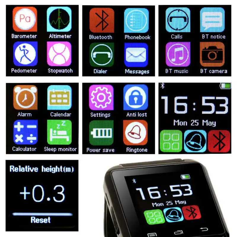 2015 Chinese Cheap Best Smart U8 Sync Notifier Clock Smartwatch For Iphone Ios Android Mobile Phone Smartwatches Smart - AliExpress