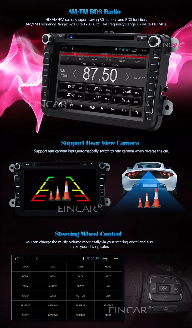 Discount Android 5.1 Car DVD GPS navigation player For Volkswagen GOLF POLO JETTA TOURAN EOS PASSAT Caddy Car autoradio GPS navigation 6