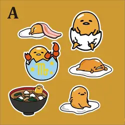 6 шт. Gudetama Стикеры ПВХ водонепроницаемые автомобиль-Стайлинг скейтборды ноутбука Стикеры велосипеды книга Тюнинг автомобилей Декор