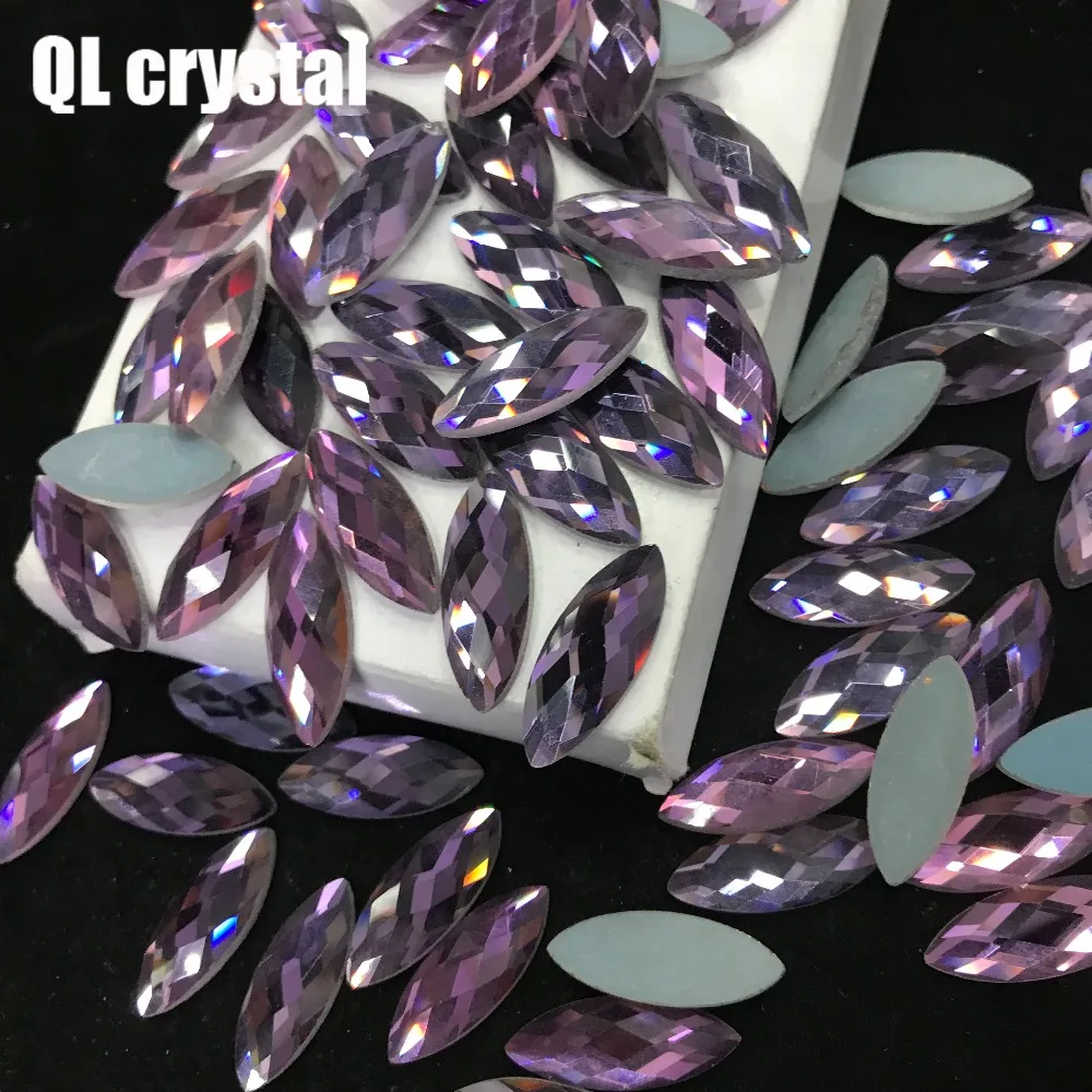 QL Кристалл 10x25 мм кристалл популярная DIY Одежда Обувные сумки клей на плоских