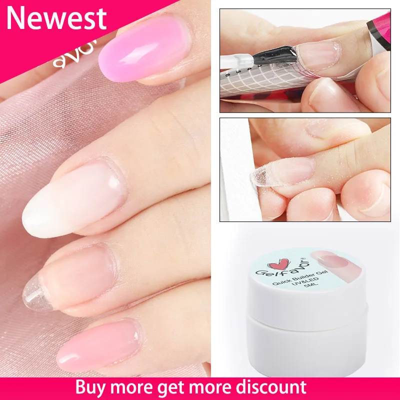 

Gelfavor Poly Gel For Nails Extension Builder Primer Manicure Set Base Top Gel Semi permanent UV Gel Nail Polish Gellak lacquer