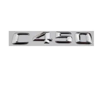 Хром блестящий серебряный ABS багажник автомобиля сзади числа буквы слова эмблемы наклейки на Стикеры для Mercedes-Benz C450 AMG