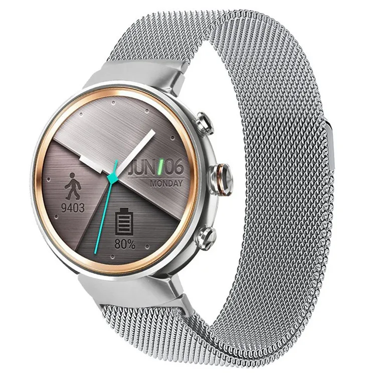 Миланский ремешок для часов для ASUS ZENWATCH3, умные часы, простая магнитная застежка, ремешок для часов, аксессуары для часов - Цвет ремешка: silver