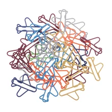 30 шт. металлические скрепки в форме самолета, разноцветные зажимы в форме самолета, закладки для офиса, милые скрепки, скрепки для фотографий и букв