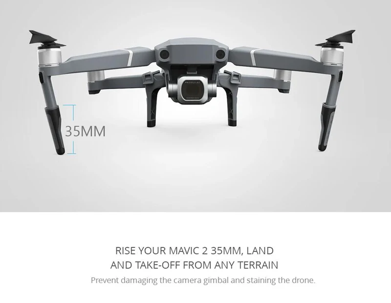 PGYTECH Mavic 2 Pro Zoom быстрый выпуск шасси расширения высокая прочность ноги для DJI Mavic 2 камера Дрон аксессуары