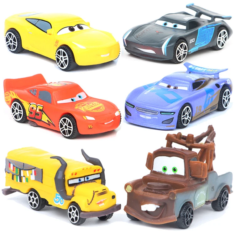 Disney Pixar Cars 3 Mini 6pcs/set 7cm Pvc Action Figure Model Wheel