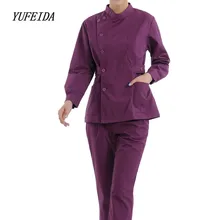 Uniformes Больничная Женская медицинская одежда с длинными рукавами, набор одежды для ухода, стоматологическая клиника, салон красоты, хирургической медсестры, костюм