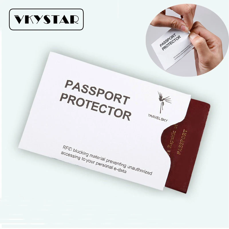 RFID Anti scanning Waterproof Passport Cover White Passport Card Safety