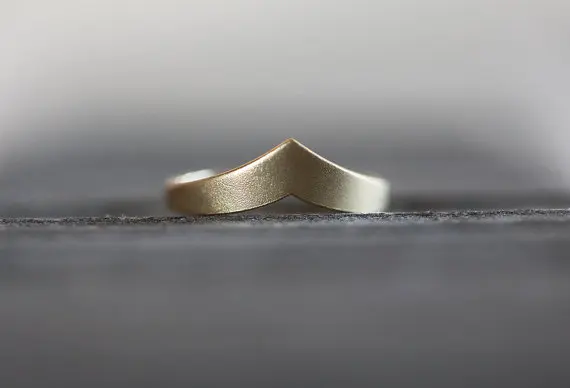 

English alphabet initial Wide Band V Ring Chevron V Curved Ring Stacking Wedding Band Simple Geometric Rings jewelry