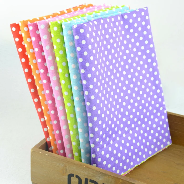 

50CMx50CM 7 Colors Assorted "Big Polka Dots" Fat Quarters Cotton Fabric Patchwork Tilda Scrapbooking Fabric for Sewing W3B3-4