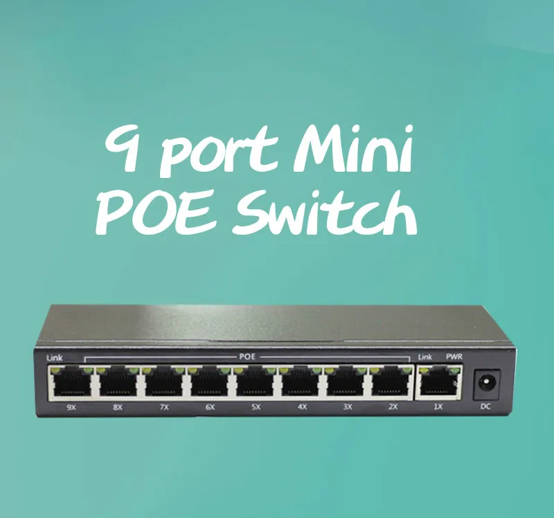 HT 9 Порты Ethernet IEEE802.3af POE коммутатор ip камеру телефона светодиодный Экран потолка AP школы VLAN умный город Беспроводная WI-FI таблетки