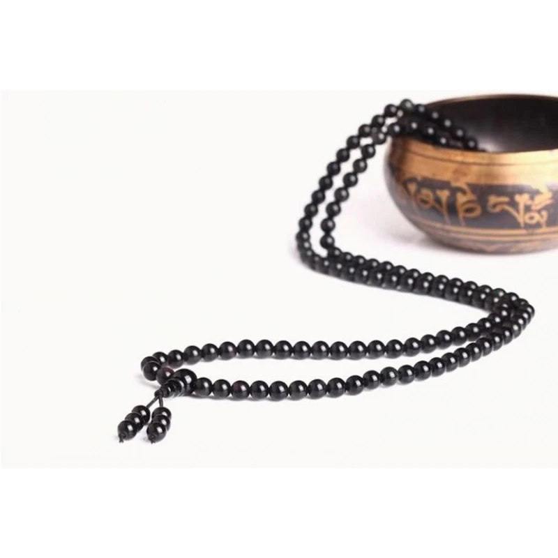 Natural Stone Black Rainbow Obsidian Bracelet Man Women 108 Beads Stretch Bracelets 6mm Fashion Buddha Rosary Buddhist For Lover