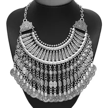 KMVEXO, винтажное многослойное Макси-ожерелье в стиле бохо, s& Подвески, богемное ожерелье с монеткой, для женщин,, женское колье, колье
