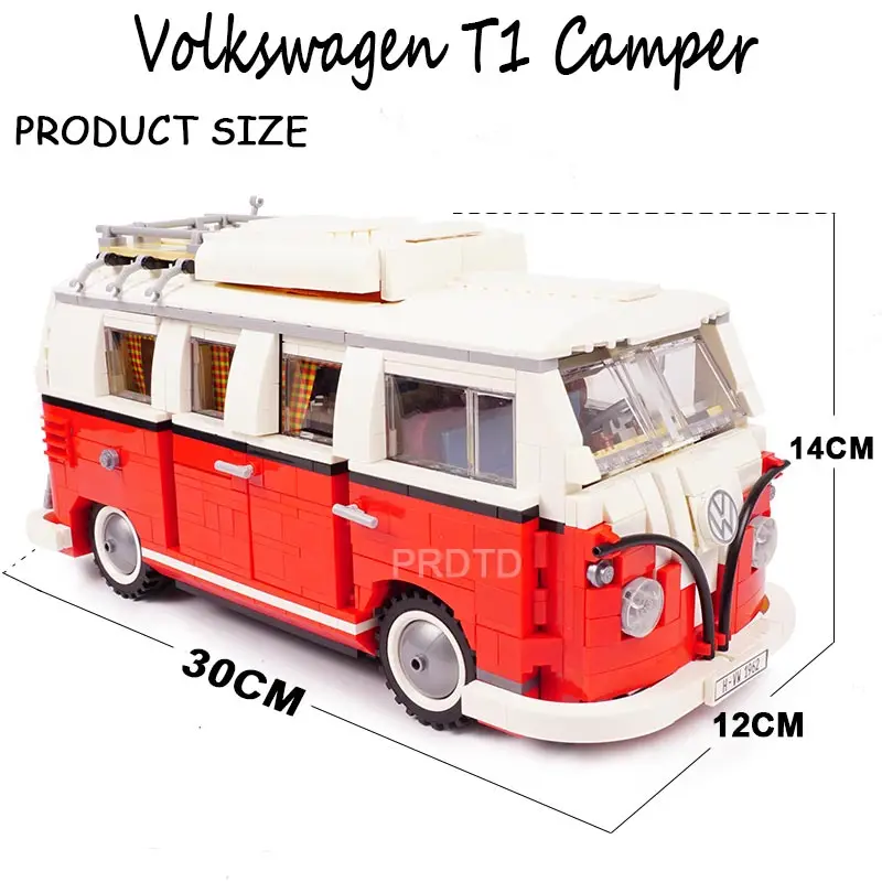 

2019 Bricks 1354PCS Legoing Technic Bluding Blocks Volkswagen T1 Camper Van Model Block 10220 Bricks Gifts Toys for Children