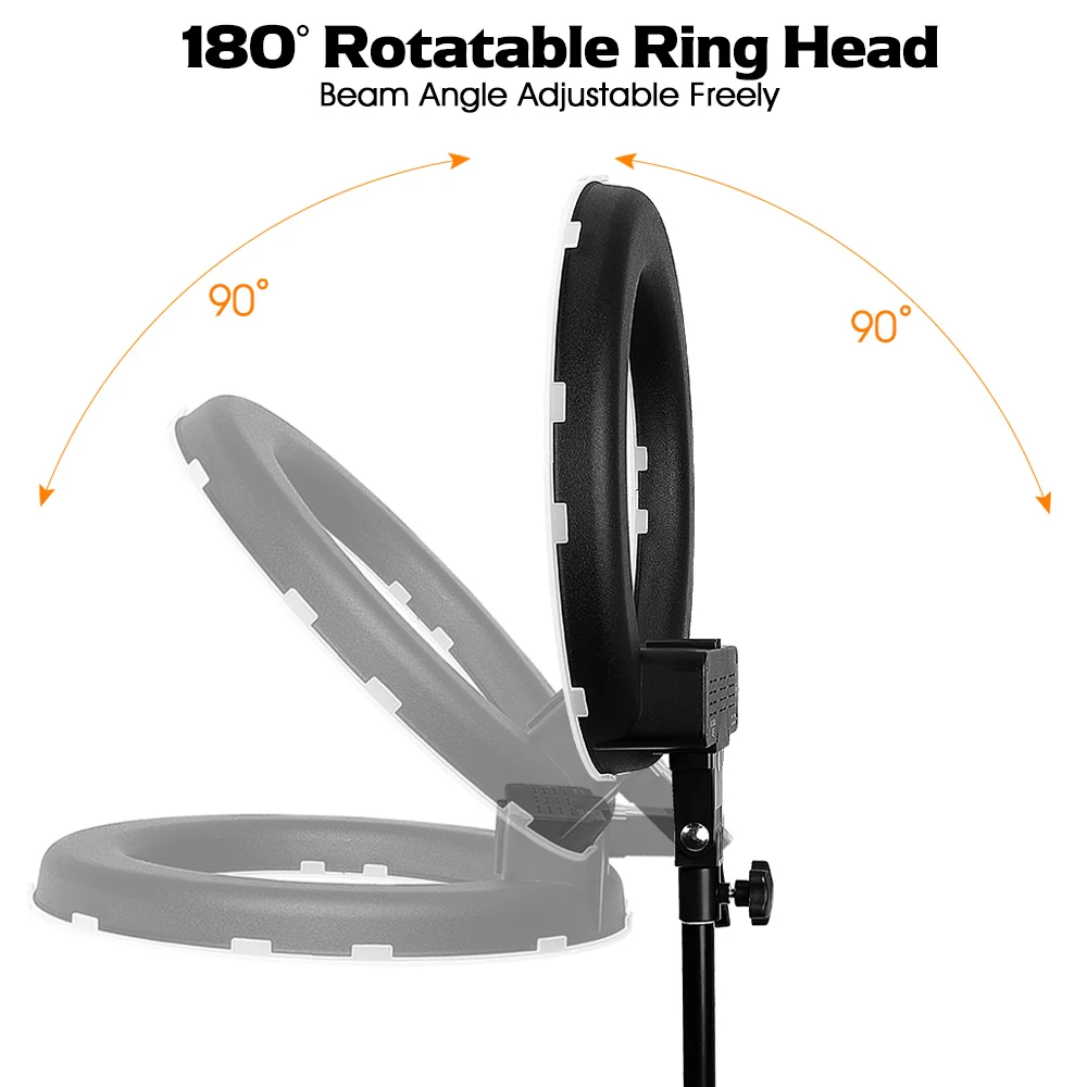 Spash RL-12 светодиодный кольцевой светильник круговой фотографии светильник ing со штативом 5500K CRI90 196 светодиодный s камера фото студия телефон видео Лампа