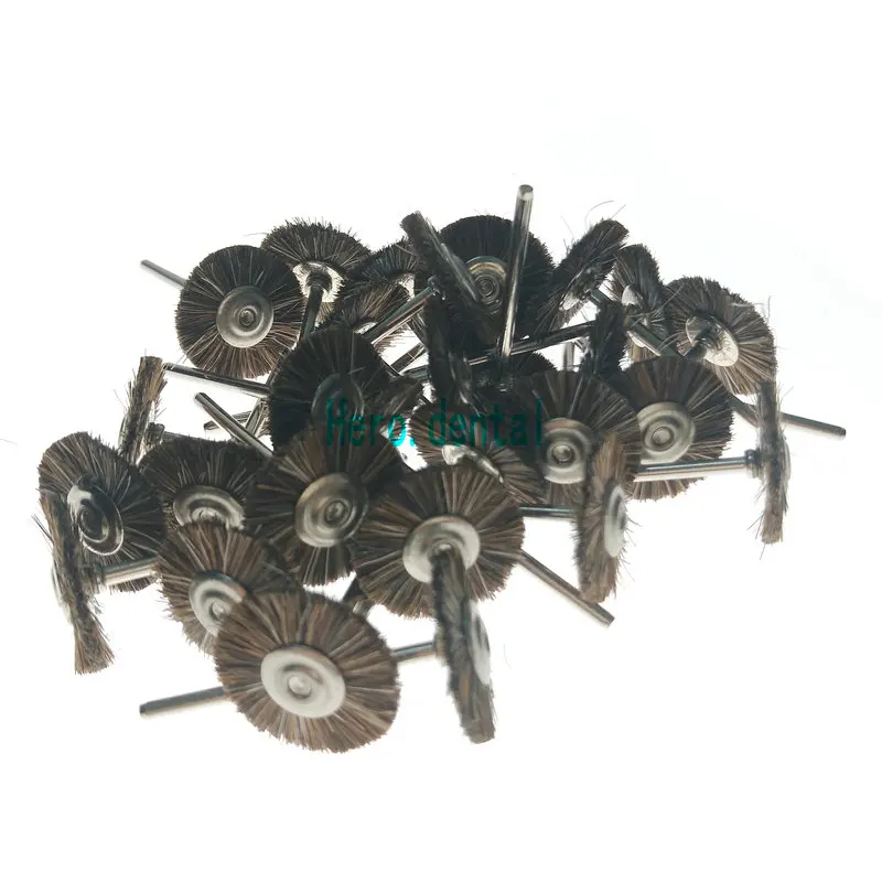 100pcs Horse Hair Brush Polishing Wheel for Dental Rotary Tools 2.35mm