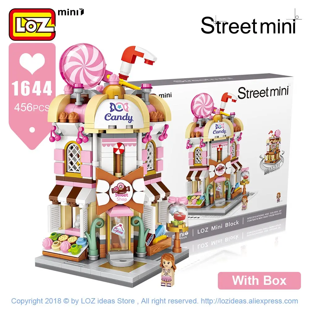 LOZ мини кирпичики город Вид сцены мини модель "улица" строительный блок игрушки игровая комната конфеты магазин игрушек архитектура детей DIY - Цвет: 1644 With Box