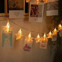 Новая продукция Рамадан светодиодный светильник s для украшения дома звезда фото клип лампа Свадебная вечеринка украшение Сказочный светильник