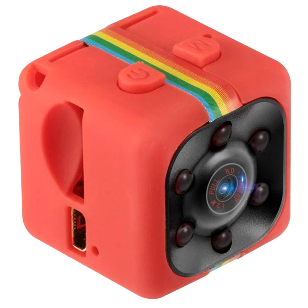 SQ11 1080P Mini Car Hidden DV DVR Camera Dash Cam IR Night Vision Red 1080P Dash cam + back clip + USB cable