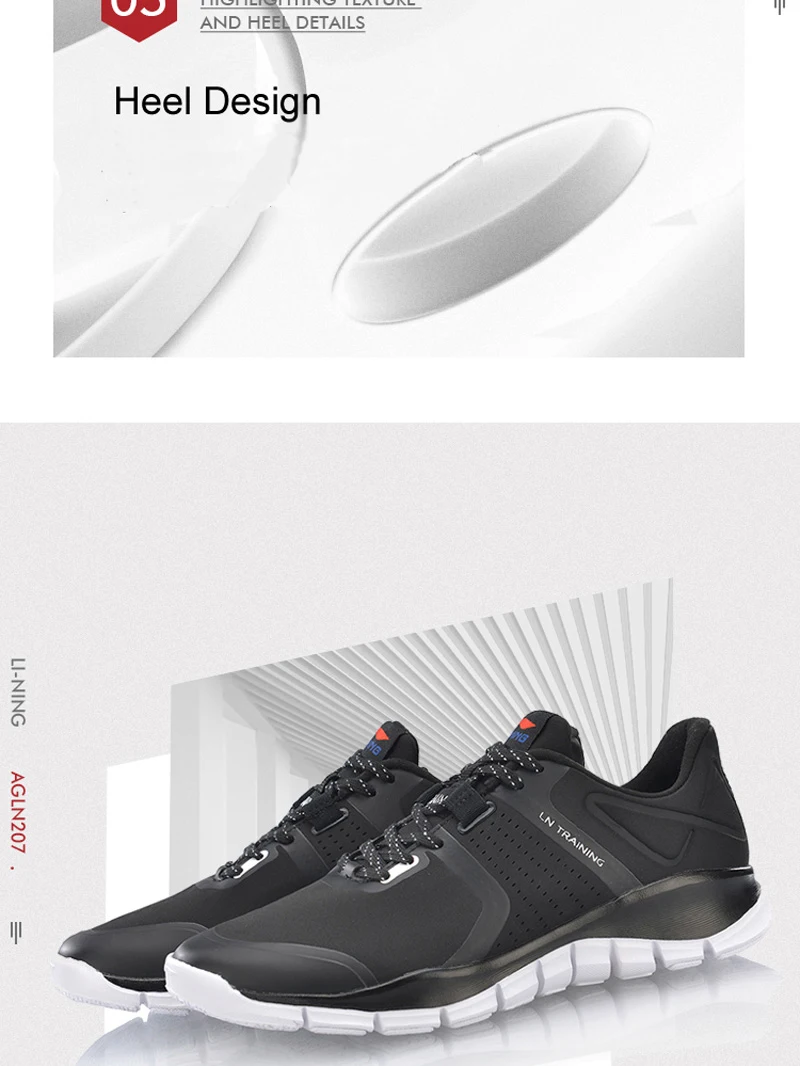 Li-Ning/Мужская обувь для тренировок 24 часа; светильник без веса; Гибкая Удобная подкладка; носимая спортивная обувь; кроссовки для фитнеса; AFHP003 YXX053