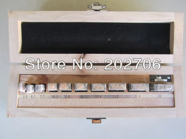 

2 Grade micrometer inspect block gauge Gage blocks set, 2.5-25mm block gauge 10pcs/set