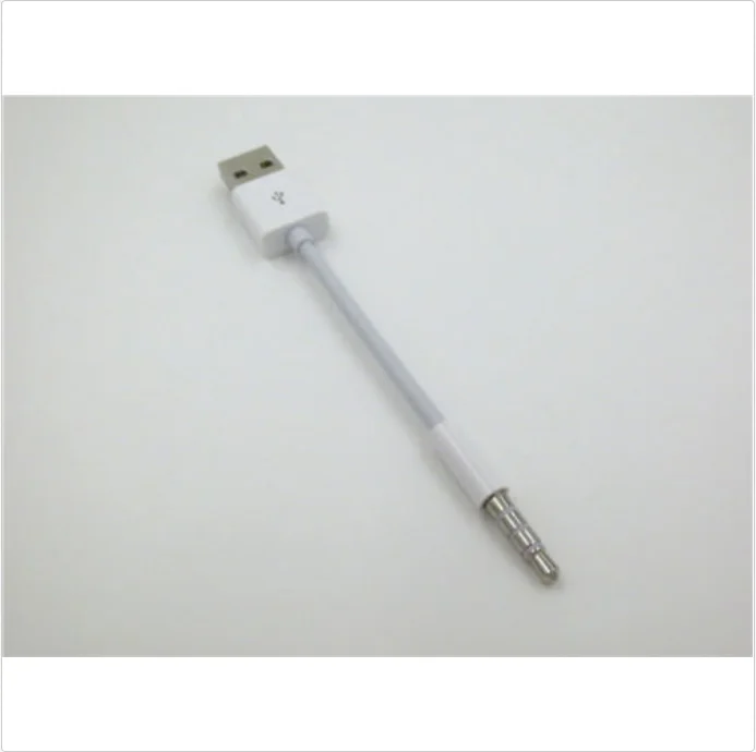 USB Port to 3.5mm Jack Charger Adapter for iPod Shuffle 3G 3 3rd Gen