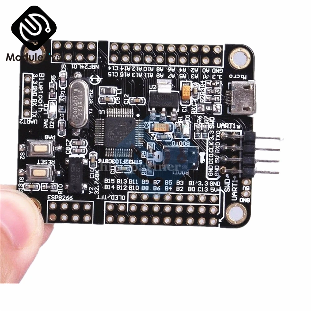 Мини STM32F103C8T6 Система ARM макетная плата STM32 51 модуль основной платы wifi ESP8266 NRF24L01 интерфейс с кабелем